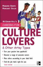 Cover of: Careers for Culture Lovers & Other Artsy Types, 3rd ed. (Careers for You Series)