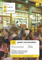 Cover of: Teach Yourself Greek Conversation (3CDs + Guide) (Teach Yourself Conversation)