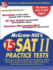 Cover of: Mcgraw-Hill's 15 Practice SAT Subject Tests