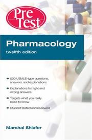 Pharmacology by Marshal Shlafer