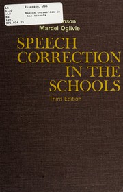 Cover of: Speech correction in the schools