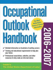 Cover of: Occupational Outlook Handbook, 2006-2007 edition (Occupational Outlook Handbook (Mcgraw)) by United States. Department of Labor.