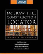 Cover of: McGraw-Hill Construction Locator (McGraw-Hill Construction) by Joseph A. MacDonald, Joseph A. MacDonald