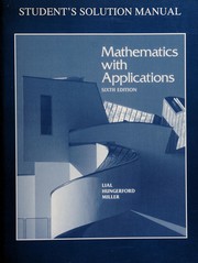 Cover of: Student's solution manual, Mathematics with applications