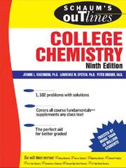 Cover of: Schaum's Outline of College Chemistry, 9ed (Schaum's Outlines) by Jerome Rosenberg, Lawrence M. Epstein, Peter Krieger