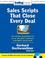 Cover of: Sales Scripts That Close Every Deal
