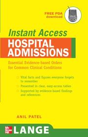 Cover of: Lange Instant Access by Anil M. Patel