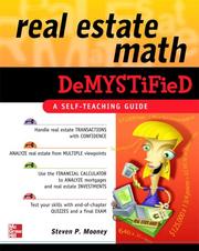 Cover of: Real Estate Math Demystified