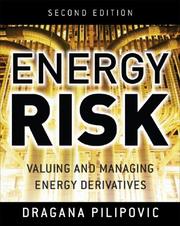 Cover of: Energy Risk by Dragana Pilipovic