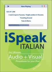 Cover of: iSpeak Italian  (MP3 CD+ Guide) (Ispeak) by Alex Chapin