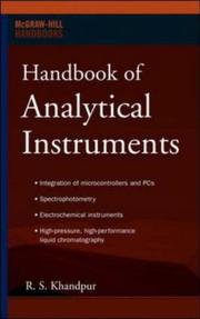 Cover of: Handbook of Analytical Instruments (Professional Engineering) by R S Khandpur