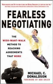 Cover of: Fearless Negotiating by Michael C. Donaldson, Michael C. Donaldson