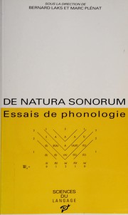 Cover of: De natura sonorum: essais de phonologie