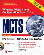 Cover of: MCTS Windows Vista Client Configuration Study Guide (Exam 70-620) (Study Guide & CD)