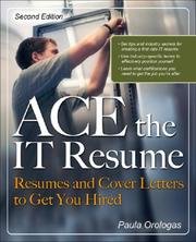Cover of: ACE the IT Resume by Paula Moreira