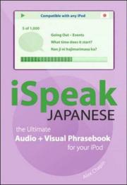 Cover of: iSpeak Japanese Phrasebook (MP3 CD + Guide) (Ispeak) by Alex Chapin