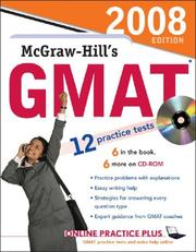 Cover of: McGraw-Hill's GMAT with CD, 2008 Edition (McGraw-Hill's GMAT (W/CD)) by James Hasik, Stacey Rudnick, Ryan Hackney