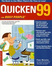 Cover of: Quicken 99 for busy people by Peter Weverka
