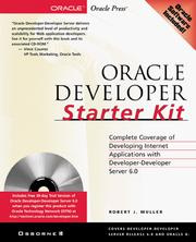 Cover of: Oracle Developer Starter Kit