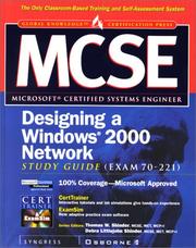 Cover of: MCSE designing a Windows 2000 network: study guide (exam 70-221)