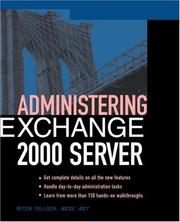 Cover of: Administering Exchange 2000 Server