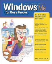 Cover of: Windows Me for Busy People, Millennium Edition by Ron Mansfield, Peter Weverka