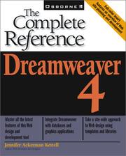 Cover of: Dreamweaver 4 by Jennifer Ackerman Kettell