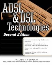 ADSL and DSL technologies by Walter Goralski