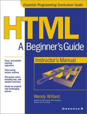 Cover of: Instructor's Manual: Im Html Begineer's Gde Instructors Man (Beginner's Guides)
