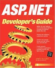 Cover of: ASP .NET Developer's Guide by Greg Buczek
