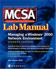 Cover of: MCSA Managing a Windows 2000 Network Environment Lab Manual, Student Edition by Donald Fisher