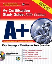 Cover of: A+ Certification Study Guide, Fifth Edition (Certification Press) | Michael Pastore