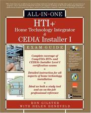 Cover of: HTI+ Home Technology Integration All-in-One Exam Guide (All-in-One)