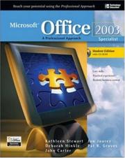 Cover of: Microsoft Office 2003: A Professional Approach, Specialist Student Edition w/ CD-ROM
