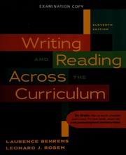 Cover of: Writing and reading across the curriculum. 11th ed