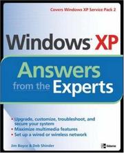 Cover of: Windows XP Answers from the Experts by Jim Boyce, Debra Littlejohn Shinder, Jim Boyce, Debra Littlejohn Shinder