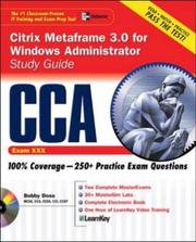 Cover of: CCA Citrix MetaFrame Presentation Server 3.0 Study Guide (Exam 223) (Certification Press)