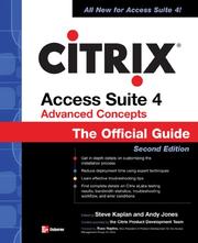 Cover of: Citrix Access Suite 4 Advanced Concepts by Kaplan, Steve, Steve Kaplan, Andy Jones, Steve Kaplan, Andy Jones