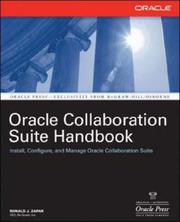 Cover of: Oracle Collaboration Suite Handbook (Osborne Oracle Press) | Ronald J. Zapar