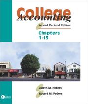 Cover of: College Accounting Revised 2e  Chapters 1-15