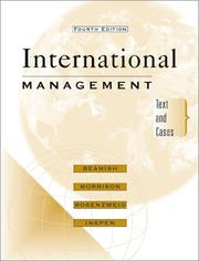 Cover of: International management: text and cases