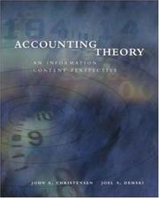 Cover of: Accounting Theory: An Information Content Perspective