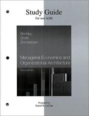 Cover of: Study Guide for use with Managerial Economics and Organizational Architecture