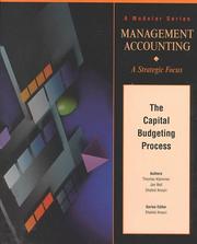 Cover of: The Capital Budgeting Process by Shahid Ansari
