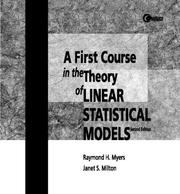 Cover of: Linear Statistical Models by J. Susan Milton, Raymond H. Myers