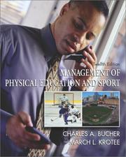 Cover of: Management of physical education and sport