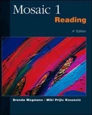 Cover of: Mosaic One Reading by Wegmann, Brenda, Brenda Wegmann, Miki Knezevic, Brenda Wegmann, Miki Knezevic