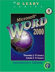 Cover of: Microsoft Word 2000 by Timothy J. O'Leary