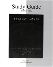 Cover of Study Guide to Accompany Principles of Corporate Finance