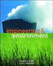 Cover of: Introduction to Engineering and the Environment by Edward S. Rubin